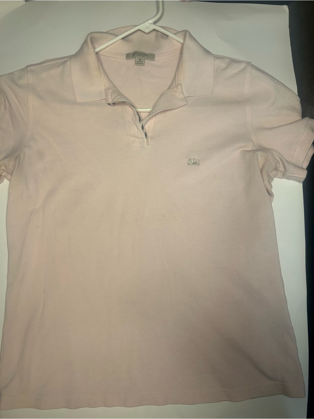 Burberry Pale Pink Women's Button-Down Polo